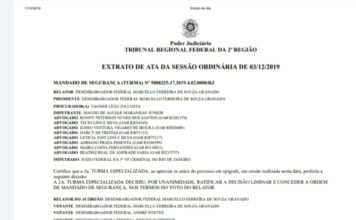 Justiça ordena reintegração de superintendente da Ancine Decisão do TRF2