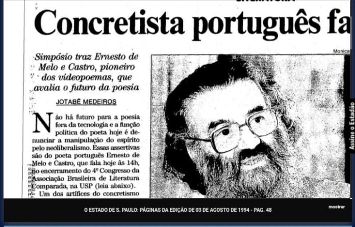 EM Melo e Castro, o poeta do futuro