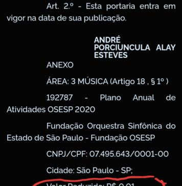Osesp tem redução drástica de recursos na Lei Rouanet: um centavo