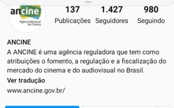 Perfil falso da Ancine no Instagram tem 1,5 mil seguidores