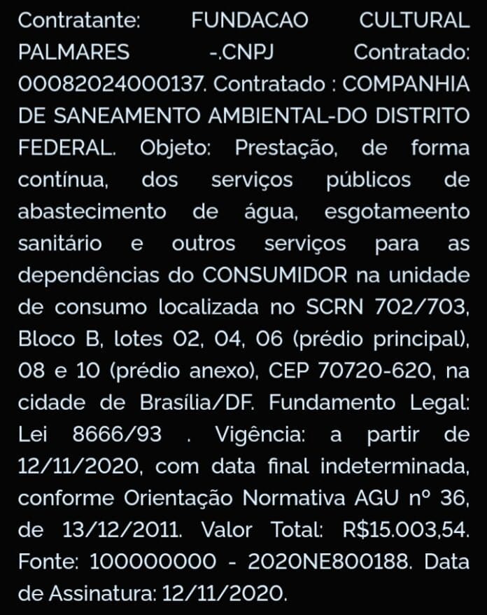 A via crúcis da Fundação Palmares