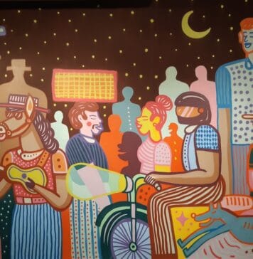 O universo particular e diverso de Romildo Rocha Painel de Romildo Rocha em exposição na Galeria de Artes do Sesc Deodoro. Foto: Guta Amabile