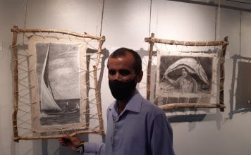 Uendell Rocha em dose dupla O artista plástico Uendell Rocha. Retrato: Zema Ribeiro