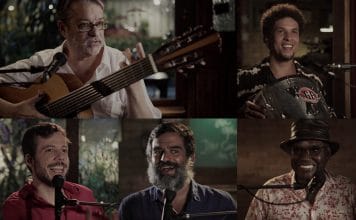 Samba da Gávea: mistura de pelada semanal com terapia de grupo Luis Filipe de Lima, Bruno Barreto, João Cavalcanti, Pedro Miranda, Paulino Dias, Thiago da Serrinha e Alfredo Del-Penho, o Samba da Gávea. Foto: divulgação