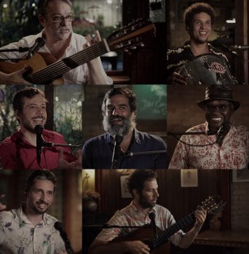 Samba da Gávea: mistura de pelada semanal com terapia de grupo Luis Filipe de Lima, Bruno Barreto, João Cavalcanti, Pedro Miranda, Paulino Dias, Thiago da Serrinha e Alfredo Del-Penho, o Samba da Gávea. Foto: divulgação