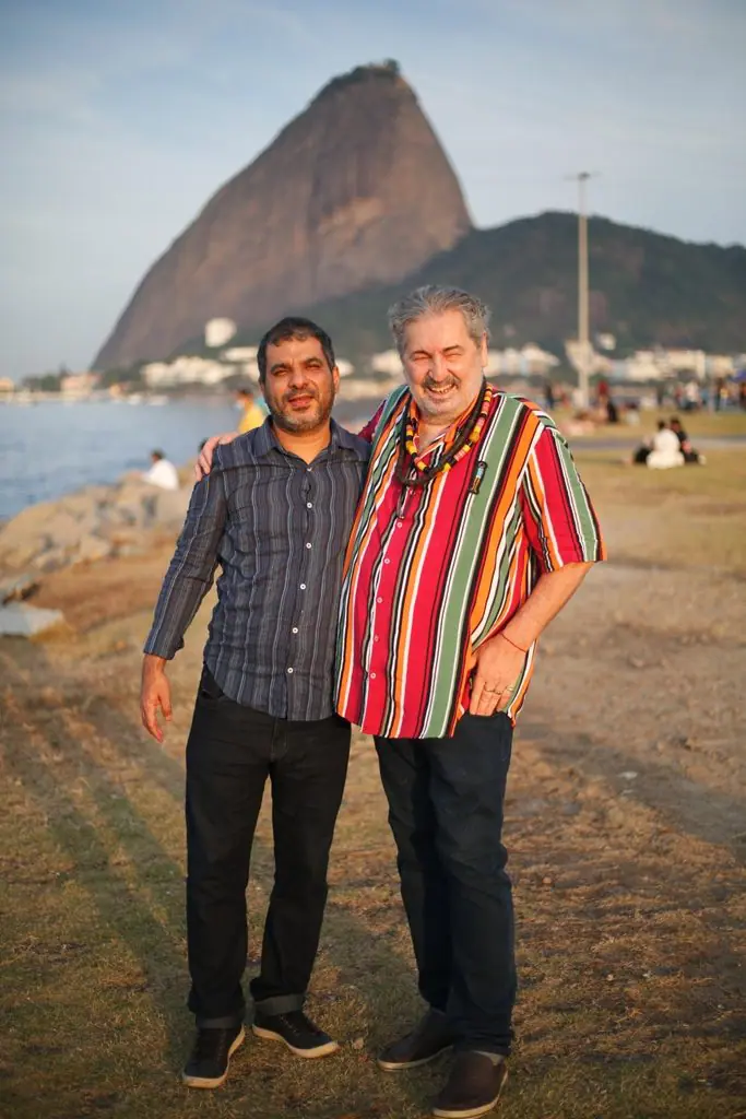 Os parceiros Rogério Batalha e Moacyr Luz. Foto: Marluci Martins. Divulgação