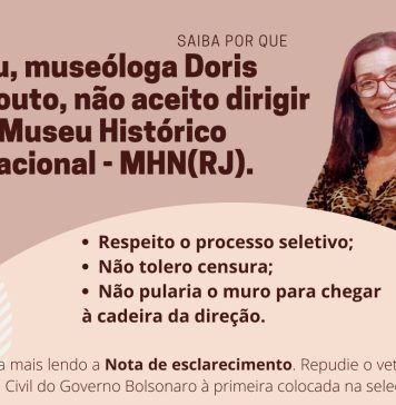 Historiadora recusa convite para assumir Museu Histórico Nacional