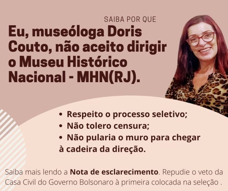 Historiadora recusa convite para assumir Museu Histórico Nacional