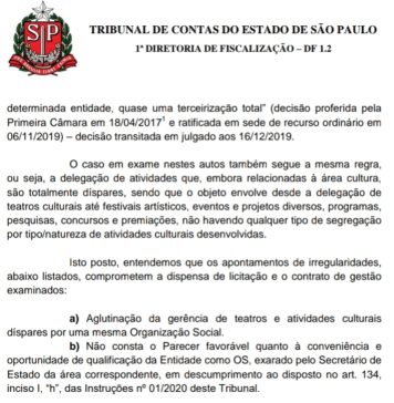 Tribunal de Contas investiga maior contrato cultural do governo paulista
