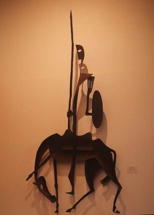Dom Quixote. Escultura em chapa de ferro. Antônio Almeida, 1957