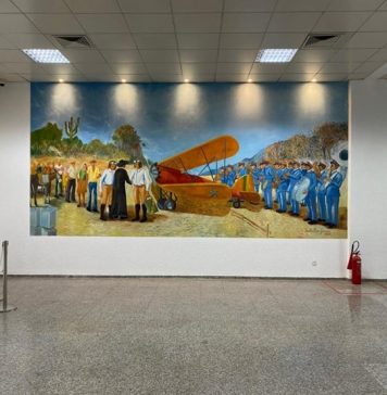 Obras de Celestino Gomes recebem iluminação especial no Aeroporto de Petrolina