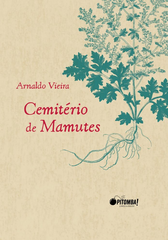 A poesia consciente de Arnaldo Vieira "Cemitério de Mamutes". Capa. Reprodução