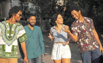 Intercontinental! Quem diria! Era só o que faltava! Isaías Alves, Anurag Naidu, Alba Santos e Aniel Someillan: a química em "Odyssey". Foto: divulgação