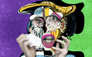 ORLAN nua e crua Tela de ORLAN. Foto: STUDIO ORLAN/Divulgação