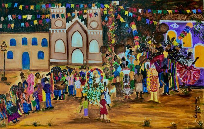 As artes de Éder Luna e Jean Charles na encruzilhada Uma das telas de “Caçador de Mim”, de Éder Luna - foto: divulgação