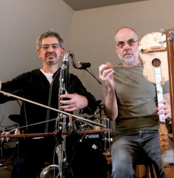 Cinemúsica: hoje e amanhã O Grivo recria, ao vivo, trilhas sonoras de filmes de Orson Welles, Robert Wiene, Marcel Duchamp e outros O Grivo é Marcos Moreira e Nelson Soares - foto: divulgação