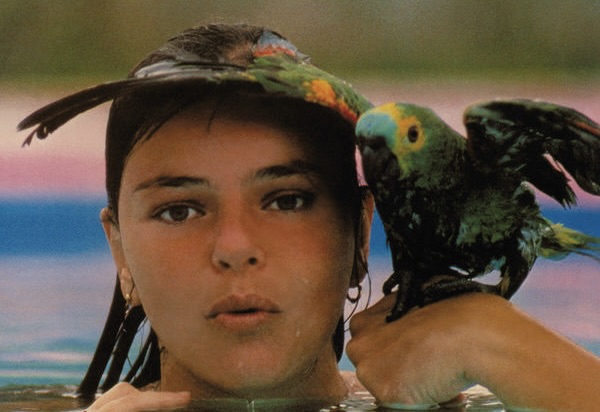 Tropical e sensual na capa de "Simples Carinho" (1982)