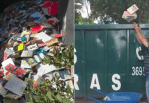 Prefeitura transforma Osasco na Capital do Livro Embolorado Livros da Biblioteca Monteiro Lobato, de Osasco, jogados no chão e sendo jogados em caminhão de aparas (reciclagem de papel). As imagens circularam fartamente nas redes sociais