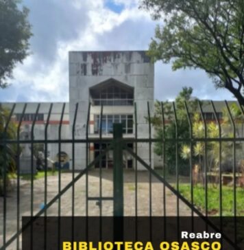 Osasco não registrou sua maior biblioteca no governo federal Imagem postada no perfil do Instagram Reabre Bib Osasco em junho de 2022. A biblioteca segue fechada até hoje. Reprodução